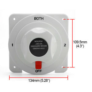 Interrupteur de batterie de bateau en nylon blanc, carré, matériel marin pour remplacement et réparation, en plastique - Product Image 4