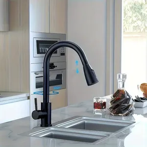 Смеситель кухонный 304 из нержавеющей стали с выдвижным распылителем - Product Image 5