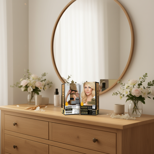 Tinte Permanente para el Cabello Thader Pharma V-Color 703 Rubio Medio Dorado Natural Sin Amoníaco Con Líquido Dorado y Aceites Florales - Product Image 3