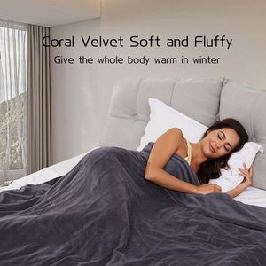 120V Custom Electric Heated Flannel Blanket Wholesale China Electric Heated <b>Throw</b> for Bed Sofa - Product Image 2