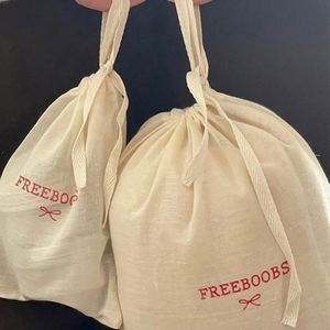 Factory Price Cotton Jewelry Packaging Pouch Natural Cotton Fabric <b>Dust</b> Pouch Recyclable Cotton Muslin Drawstring <b>Bag</b> - Product Image 1