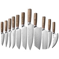 Ensemble de couteaux professionnels Grandsharp, couteaux de cuisine en acier inoxydable, couteaux Kiritsuke, Chef, Santoku, Nariki, couteau à désosser, couteau utilitaire, couteau à éplucher