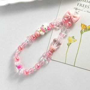 Cute Melody <span class=keywords><strong>mi</strong></span> Cinnamorol acrílico llavero mano cadena teléfono Correa moda joyería accesorio - Product Image 3