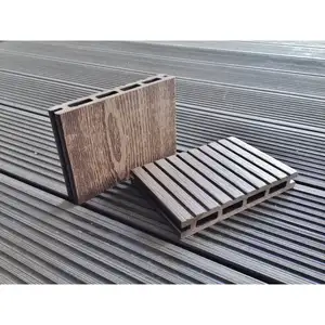 Deck de madeira e plástico composto para uso externo preço Wpc placa piso laminado de parquet