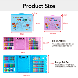 Fournitures artistiques pour enfants, ensemble de papeterie pour enfants, fournitures artistiques pour enfants, 208 pièces, ensemble de crayons de couleur, ensemble de dessin, ensemble artistique, LT460206 - Product Image 6
