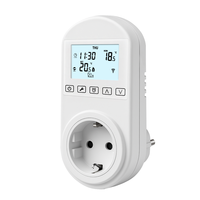 Termostat Soket yang Dapat Diprogram dengan Pengontrol Suhu Digital, Termostat Soket Rumah, Termostat Colokan Rumah