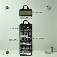 Sac de rangement portable en polyester pour leurres de pêche, pochette en filet pour appâts, organisateur de leurres artificiels pour la pêche en mer, logo personnalisé