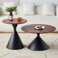 Table basse ronde de salon Aibike CT-016-LF, neuve, de luxe, moderne, durable, en fer et MDF, pour la maison