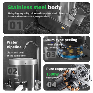 Máy gọt vỏ khoai tây công nghiệp bán chạy tại Trung Quốc, máy gọt vỏ trái cây và rau củ - Product Image 2