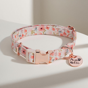 Collier de chien en coton personnalisé de luxe moderne impression élégante confortable et durable doux personnalisé avec des lumières en gros OEM ODM - Product Image 1