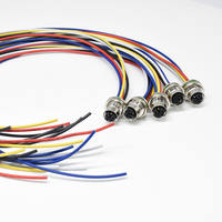 Connecteur M8 à 4 broches étanche pour câblage, transmission de signal, fixation arrière, connecteur mâle à montage sur panneau