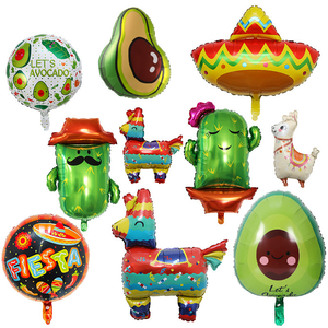 Décorations de fête sur le thème de la Fiesta mexicaine de haute qualité, motif géant de cactus et de lama, fournitures de carnaval brésilien, ballons pour le Cinco de Mayo - Product Image 1