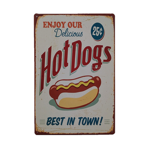 Alta calidad al por mayor más nuevo hamburguesas comida <span class=keywords><strong>Retro</strong></span> Vintage <span class=keywords><strong>Bar</strong></span> signos restaurante pared decoración estaño signos Vintage <span class=keywords><strong>Retro</strong></span> - Product Image 3