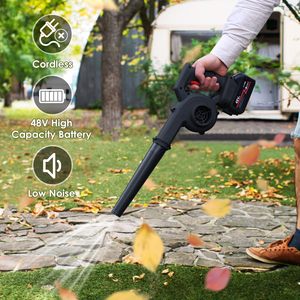 เครื่องเป่าลมไร้สายขนาดเล็ก 21V มอเตอร์ทองแดงความเร็วสูง แบบพกพา สำหรับเป่าใบไม้ พร้อมแบตเตอรี่ลิเธียมไอออน สำหรับทำความสะอาดสวน รุ่น CB13 Mi - Product Image 2