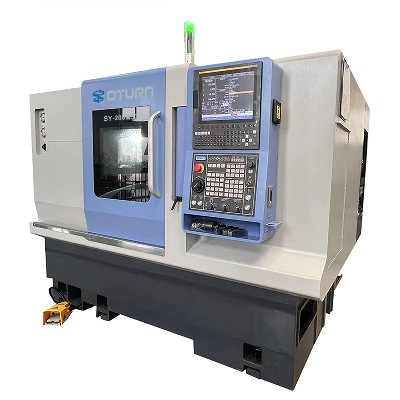 OUTRN slant bed automatic SY208MSY China metal CNC turning machining center with C -axis