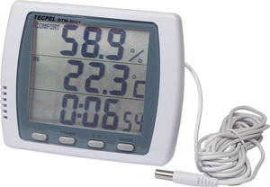 TECPEL DTM-303H <b>Temperature</b> <b>Controller</b> Thermocouple Thermometer Digital Hygrometer Large Display -10C~50C/F Range COMFORT - Product Image 2