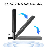 Antenne WiFi double bande 2.4G 5.8G 2/4dBi SMA Mâle 172mm pliable à pales pour routeur, caméra de sécurité, passerelle