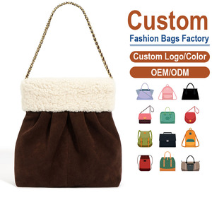 Bolso de Hombro de Gamuza Genuina con Forro de Piel Natural, Ultra Suave al Tacto, Cierre Magnético Oculto, Logotipo Personalizado Disponible, Directo de Fábrica - Product Image 1