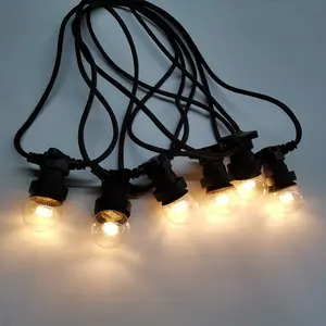 Festoon iluminação exterior conectável, à prova d' água 50m 100m comercial festoon luzes e27