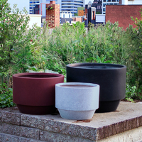 Pots à fleurs carrés en fibre de verre multicolores personnalisables, best-sellers, écologiques, pour jardin extérieur, avec trou de drainage