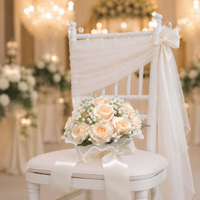 Ramo de Rosas Artificiales para Novia, Regalo de Boda, Ramo de Flores de Seda para San Valentín, Navidad, Ramo de Boda Artificial