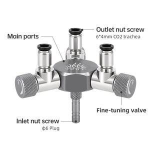 Venta al por mayor equipo de <span class=keywords><strong>CO2</strong></span> <span class=keywords><strong>CO2</strong></span> 1 vuelta 6 salida de aire válvula divisora de 6 vías para regulador de suministro de <span class=keywords><strong>CO2</strong></span> acuario tanque de paisaje plantado - Product Image 4