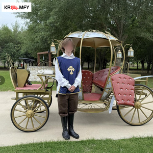Carruaje de Lujo Eléctrico con Caballos, Estilo Cenicienta, para Bodas, Capacidad para 4-6 Personas - Product Image 3
