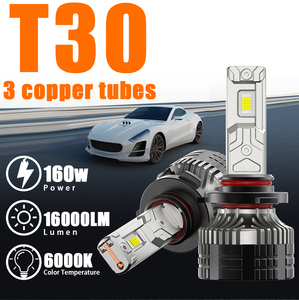 T30 Haute Qualité <span class=keywords><strong>3</strong></span> Tubes En Cuivre 160W 6000K IP68 H1 H4 H7 3570 Puces Forte Canbus Plug and Play Voiture Camion Led Phare - Product Image 2