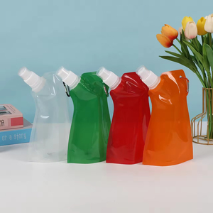Bolsa de Almacenamiento de Agua Plegable de PET Ecológica y Duradera de 16oz/500ml con Logotipo Personalizado, Segura para Beber Directamente, Ideal para Campamentos y Deportes al Aire Libre - Product Image 1
