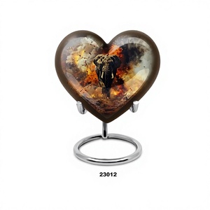 <b>Top</b> Selling Large Mammoth <b>Heart</b> <b>Shape</b> Cremation Adult Urn for Human Ashes Handmade <b>Heart</b> Urn With Stand & Free Velvet Bag - Product Image 1