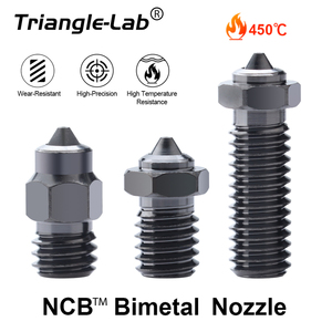 Nueva Boquilla Bimetálica TriangleLab NCB V6 VOLCANO MK8 DLC de Acero Endurecido y Aleación de Cobre con Recubrimiento Tipo Diamante para Piezas de Maquinaria de Impresión - Product Image 4