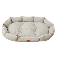 Coussin pour animaux de compagnie en faux daim en forme de lingot, lavable, pour chat et chien, avec rembourrage en coton PP