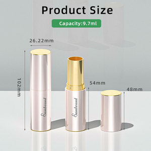 10g Lipstick Tube Eco-Friendly PET Material Empty <b>Lip</b> Gloss <b>Container</b> with Electroplating Finish Customizable Logo - Product Image 4