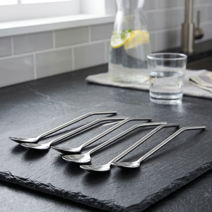Stainless Steel Drinking <b>Straws</b> 4-Pack Reusable Bar Accessories Minimalist Design <b>Metal</b> <b>Straw</b> Set - Product Image 2