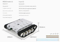 Aissmartlink R3 seri Track kendaraan cerdas Chassis kendaraan tangki DC Brushed sabuk presisi tinggi Encoder Robot STM32