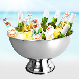 Cubo de hielo de acero inoxidable 304, para Whisky, cerveza, champán, Bar, KTV, con tapa, tazón de cerveza y vino - Product Image 5