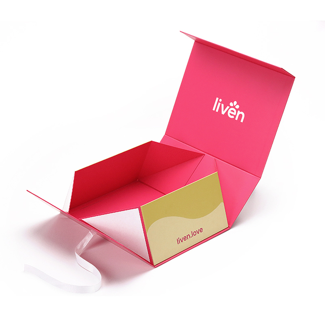 Eco-Friendly Collapsible Pink Rigid Gift Box Packaging Custom Magnetic Folding Subscription Box Wholesale for Brand Publicity
