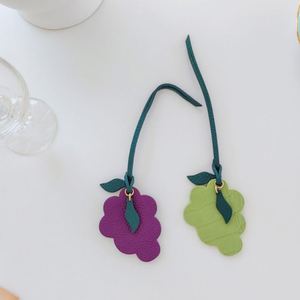 YY Stylish Grape Leather <b>Bag</b> <b>Charm</b> Gift for Plant Lover New Style PU Leather Fruit <b>Bag</b> <b>Charm</b> for Gifts - Product Image 4