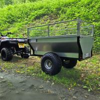 Remorque utilitaire robuste pour ATV, idéale pour les travaux forestiers, de jardinage et agricoles