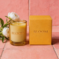 Bocaux en verre transparent en vrac, luxueux, vides, 200 ml, ambrés, uniques, avec bec verseur pour massage, pour bougies, avec boîte personnalisée
