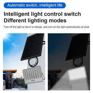 KCD โคมไฟติดผนังพลังงานแสงอาทิตย์40W 60W 100W 120W 300W สนามหลังบ้านโคมไฟ LED กลางแจ้งอบอุ่นสี<span class=keywords><strong>ขาว</strong></span>เซ็นเซอร์แสงอาทิตย์ฟลัดไลท์ - Product Image 3