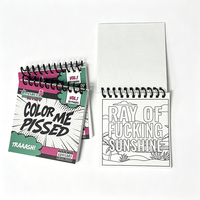 Mini livre de coloriage en spirale portable, livre de coloriage anti-stress, pages détachables, format de poche, livre de coloriage pour adultes, impression