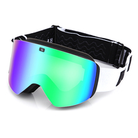 Lunettes de ski OTG haut de gamme à double couche avec revêtement miroir Revo UV400, compatibles avec les casques, pour le sport