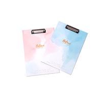 Tablette d'écriture, Classeur à anneaux pour signature, Planche de rangement personnalisée pour documents, Dossier portable épaissi, Couleurs personnalisables, Transparent