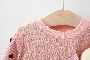 Robe bouffante en coton pour bébés filles, idéale pour les fêtes, avec poupées artisanales, confortable et respirante, pour l'automne, 0-2 ans, fabriquée en Chine - Product Image 3