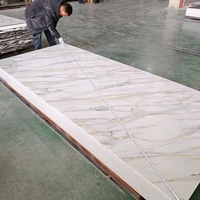 Panneau mural flexible en PVC effet marbre brillant, imperméable, pour salle de bain, douche, décoration murale intérieure
