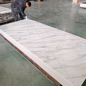 Pannello Murale Flessibile in PVC Ignifugo Effetto Marmo Lucido, Impermeabile, per <span class=keywords><strong>Bagno</strong></span>, Doccia e Decorazione Interna - Product Image 6