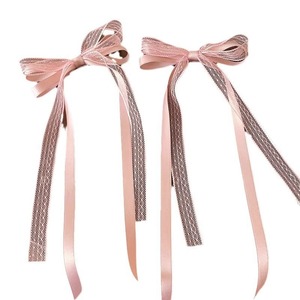 Grand nœud en dentelle et pince à bec de canard pour filles avec deux queues de cheval - accessoire de cheveux de style girly. - Product Image 5