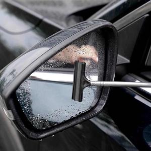 Essuie-glace télescopique pour rétroviseur de voiture, noir, amélioré, en caoutchouc naturel épaissi, grattoir de pluie et de neige, nettoyeur de vitres - Product Image 1