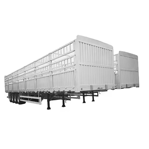 รถพ่วงกึ่งพ่วงบรรทุกสินค้าแห้งแบบมีรั้วเหล็กหนาพิเศษ 3 เพลา แบบคอห่าน ใหม่และมือสอง - Product Image 3